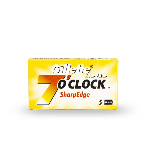 Gillette 7 O' Clock Double Edged Razor Blades (Yellow - SharpEdge)